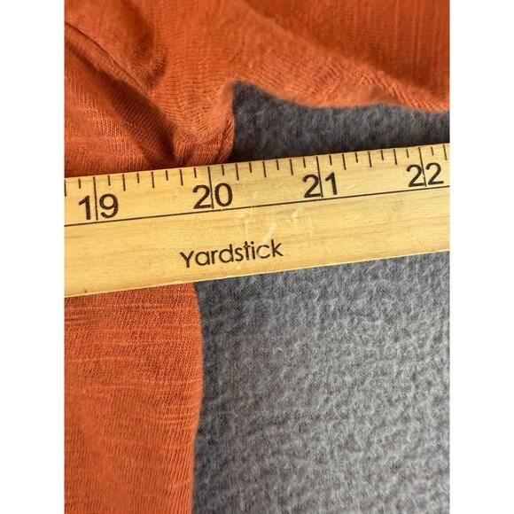 Chico's Size Large 1 (Medium) Seam Detail 3/4 Sleeve Top Orange - Picture 7 of 9